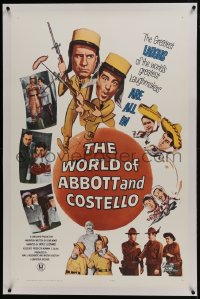 6a510 WORLD OF ABBOTT & COSTELLO linen 1sh 1965 scenes from their best including Who's On First!