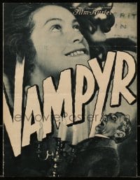 6b006 VAMPYR German program 1932 Carl Theodor Dreyer's tale of an ancient female vampire, rare!