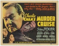 6b105 CHARLIE CHAN'S MURDER CRUISE TC 1940 close up of Asian detective Sidney Toler, ultra rare!