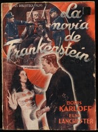 6b009 BRIDE OF FRANKENSTEIN Spanish magazine 1935 Boris Karloff, 8 pages of images from the movie!