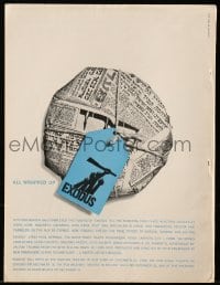 6b072 EXODUS set of 2 exhibitor magazines 1960-1961 both with great Saul Bass trade ads!