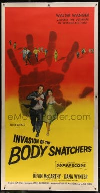 6c038 INVASION OF THE BODY SNATCHERS linen 3sh 1956 classic horror, the ultimate in science-fiction!