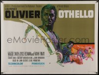 6c378 OTHELLO British quad 1966 great art of Laurence Olivier in the title role, Shakespeare!