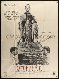 6c141 ORPHEUS French 1p 1949 Jean Cocteau's Orphee, Jean Marais, J. Harold art, very rare!