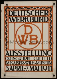 6c298 DEUTSCHER WERKBUND 20x28 German museum exhibition 1911 at Kaiser Wilhelm Museum in Krefeld!
