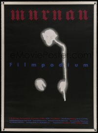 6c059 F.W. MURNAU RETROSPEKTIVE linen 36x50 Swiss film festival poster 1979 art of Nosferatu!