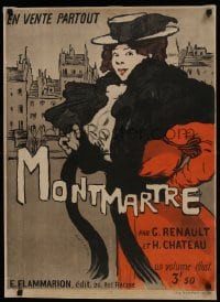6c302 MONTMARTRE 23x32 French advertising poster 1897 Maxime DeThomas art of fancy woman, rare!
