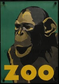 6c293 ZOO 17x23 German special poster 1920s wonderful close up art of ape by Osten-Sacken!