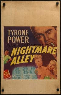6c181 NIGHTMARE ALLEY WC 1947 Tyrone Power is a carnival barker whose life goes very wrong, rare!