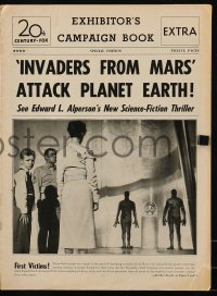 6c155 INVADERS FROM MARS pressbook 1953 classic sci-fi, includes full-color comic strip herald!