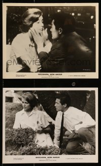 6d902 HIROSHIMA MON AMOUR 2 8x10 stills 1960 Alain Resnais classic, c/us of Emmanuelle Riva & Okada!