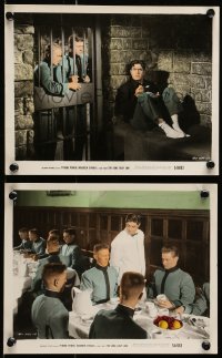 6d181 LONG GRAY LINE 2 color 8x10 stills 1954 great images of Tyrone Power, West Point cadets!