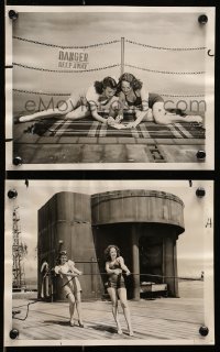 6d919 MADGE MEREDITH/SALLY YARNELL 2 7x9 stills 1944 images on board of ship for military promo!