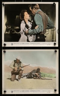 6d129 SPRINGFIELD RIFLE 6 color 8x10 stills 1952 portraits of cowboy Gary Cooper & Phyllis Thaxter!
