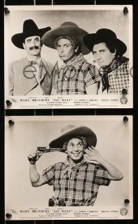 6d471 GO WEST 8 English FOH LCs R1940s cowboys Groucho, Chico & Harpo Marx, Diana Lewis, rare!