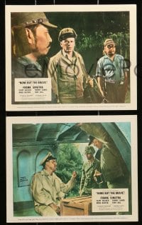 6d068 NONE BUT THE BRAVE 8 color English FOH LCs 1965 Frank Sinatra, Tatsuya Mihashi, WWII!