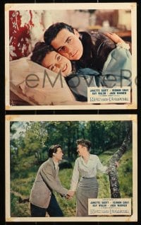 6d111 NOW & FOREVER 7 color English FOH LCs 1956 Janette Scott, Vernon Gray, Kay Walsh!