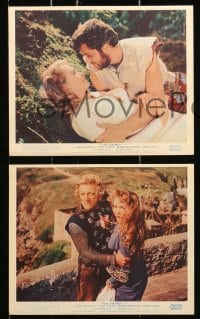 6d095 VIKINGS 8 color English FOH LCs 1958 great images of Kirk Douglas, Tony Curtis & Janet Leigh!