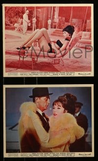 6d098 WHAT A WAY TO GO 8 color English FOH LCs 1964 Shirley MacLaine, Paul Newman, Robert Mitchum, Dean Martin