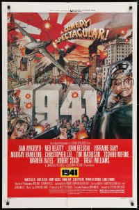 6f011 1941 style D 1sh 1979 Spielberg, art of John Belushi, Dan Aykroyd & cast by McMacken!