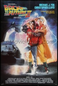 6f065 BACK TO THE FUTURE II 1sh 1989 Michael J. Fox as Marty, synchronize your watches!