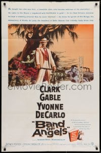 6f072 BAND OF ANGELS 1sh 1957 Clark Gable buys beautiful slave mistress Yvonne De Carlo!