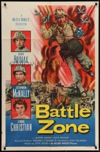 6f082 BATTLE ZONE 1sh 1952 first front-line story of the combat cameraman, John Hodiak!