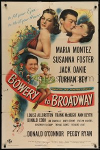 6f123 BOWERY TO BROADWAY 1sh 1944 sexy Maria Montez, Jack Oakie, Susanna Foster, Turhan Bey
