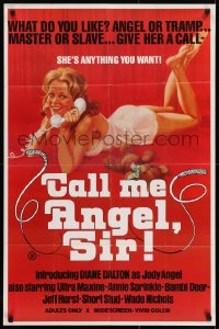 6f139 CALL ME ANGEL, SIR 25x38 1sh 1975 great sexy art of scantily dressed girl on the phone!