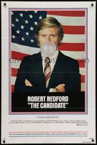 6f142 CANDIDATE 1sh 1972 great image of candidate Robert Redford blowing a bubble!