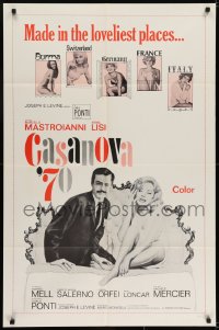 6f151 CASANOVA '70 1sh 1965 Marcello Mastroianni, super sexy Virna Lisi!