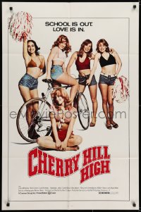 6f160 CHERRY HILL HIGH 1sh 1976 five sexy barely-dressed girls, school is out, love is in!