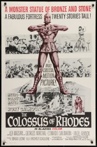 6f178 COLOSSUS OF RHODES 1sh R1960s Sergio Leone's Il colosso di Rodi, mythological Greek giant!