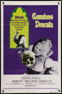 6f189 COUNTESS DRACULA 1sh 1972 Hammer, Ingrid Pitt, the more she drinks, the thirstier she gets!