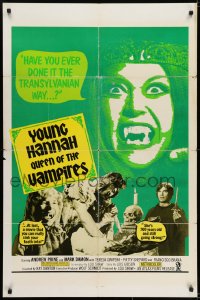 6f201 CRYPT OF THE LIVING DEAD 1sh 1973 wild horror images, Young Hannah - Queen of the Vampires!