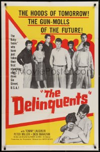 6f229 DELINQUENTS 1sh 1957 Robert Altman, Tom Laughlin way before starring in Billy Jack!