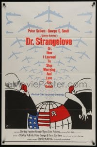 6f242 DR. STRANGELOVE 1sh 1964 Stanley Kubrick classic, Peter Sellers, great Tomi Ungerer art!