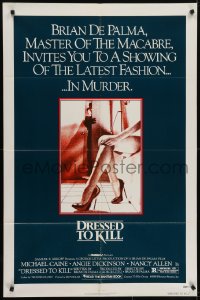 6f247 DRESSED TO KILL 1sh 1980 Brian De Palma shows you the latest fashion of murder, sexy legs!