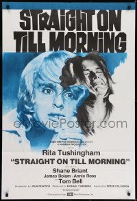 6f826 STRAIGHT ON TILL MORNING English 1sh 1972 Rita Tushingham, English Hammer horror!