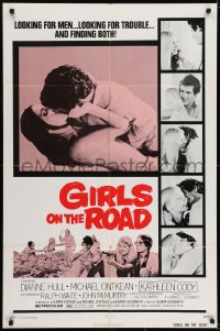 6f330 GIRLS ON THE ROAD 1sh 1973 looking for men & trouble, and finding both!