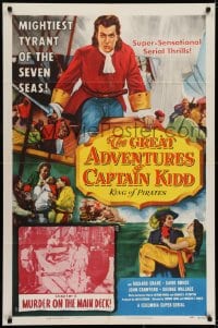 6f344 GREAT ADVENTURES OF CAPTAIN KIDD chapter 6 1sh 1953 serial action, The Flaming Fortress!