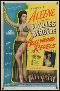 6f389 HOLLYWOOD REVELS 1sh 1946 sexy Kalantan, burlesque documentary!
