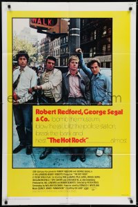6f399 HOT ROCK 1sh 1972 Robert Redford, George Segal, cool cast portrait on the street!