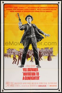 6f431 INVITATION TO A GUNFIGHTER 1sh 1964 vicious killer Yul Brynner brings a town to its knees!