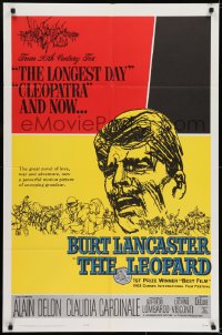 6f484 LEOPARD 1sh 1963 Luchino Visconti's Il Gattopardo, cool art of Burt Lancaster!