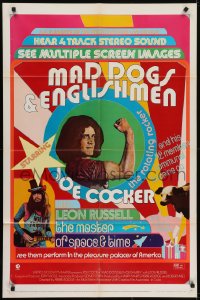 6f531 MAD DOGS & ENGLISHMEN 1sh 1971 Joe Cocker, rock 'n' roll, cool poster design!