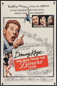 6f537 MAN FROM THE DINERS' CLUB 1sh 1963 Danny Kaye, funniest picture since money went out of style