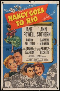 6f603 NANCY GOES TO RIO 1sh 1950 Jane Powell, Ann Sothern, Barry Sullivan, Carmen Miranda