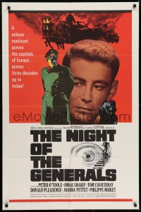 6f624 NIGHT OF THE GENERALS style A 1sh 1967 WWII officer Peter O'Toole in a manhunt across Europe!