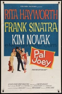 6f656 PAL JOEY 1sh 1957 Maurice Thomas art of Frank Sinatra, sexy Rita Hayworth & Kim Novak!